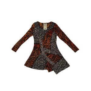 Rawr, Wild Animal, Vintage Concept Women's Shirt, Fitted, Frilly Bottom, Size S